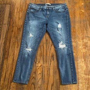 Distressed Daytrip Lynx Ankle Straight Jeans